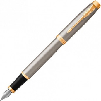 Ручка перьевая PARKER IM BRUSHED METAL GT, F Ручка перьевая PARKER IM BRUSHED METAL GT, F